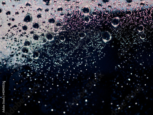 Drops, close-up, drops on the glass, spray, background for website, abstraction