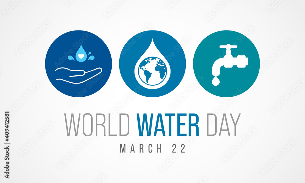 World Water Day is an annual observance day that highlights the importance of freshwater. The day is used to advocate for the sustainable management of freshwater resources. Vector illustration. World Water Day is an annual observance day that highlights the importance of freshwater. The day is used to advocate for the sustainable management of freshwater resources. Vector illustration.