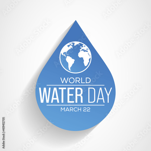 World Water Day is an annual observance day that highlights the importance of freshwater. The day is used to advocate for the sustainable management of freshwater resources. Vector illustration.