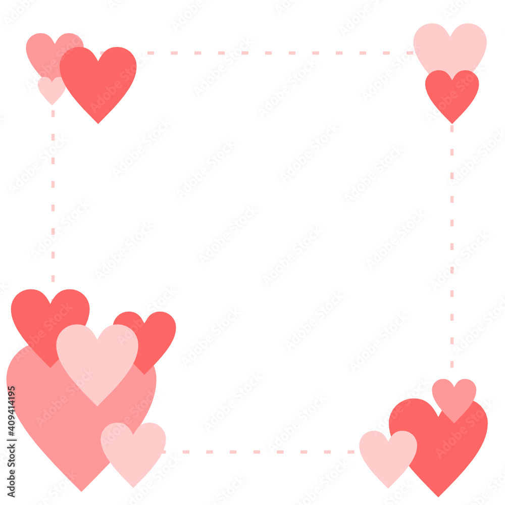 valentine hearts frame design for valentine day 