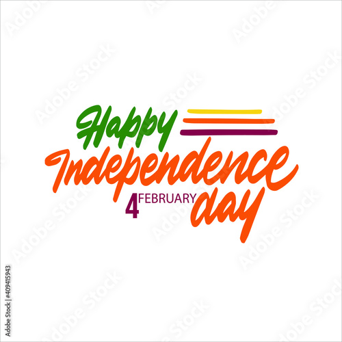 Sri Lanka Independence Day Greeting Card. Happy Independence Day Sri Lanka Vector Illustration.