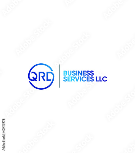 QRD business services llc logo template, Vector logo for business and company identity 