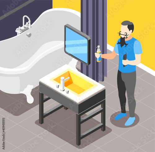 Men Problems Isometric Background