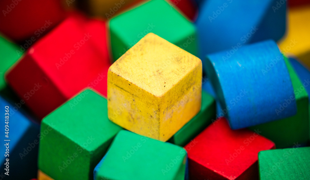 Colourful Wooden Children's Building Blocks Colourful Wooden Children's Building Blocks