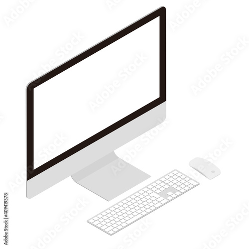 Isometric illust_Desktop PC 1_1
