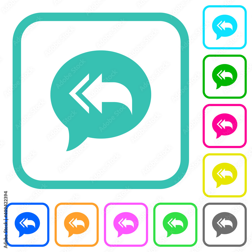 Reply to all recipients vivid colored flat icons Reply to all recipients vivid colored flat icons