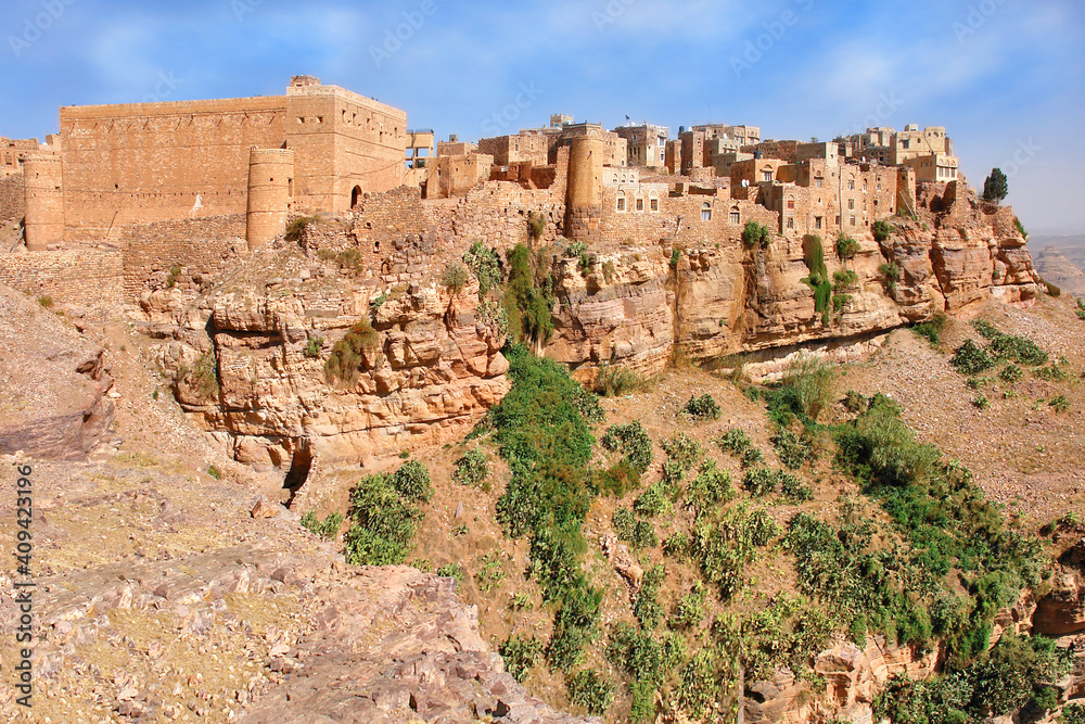 Kawkaban, Yemen, an ancient fortress town on a hill