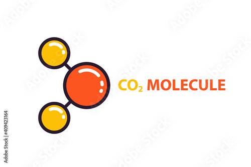 co2 molecule vector icon