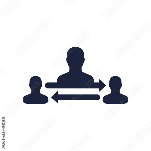 broker or mediator, third party icon