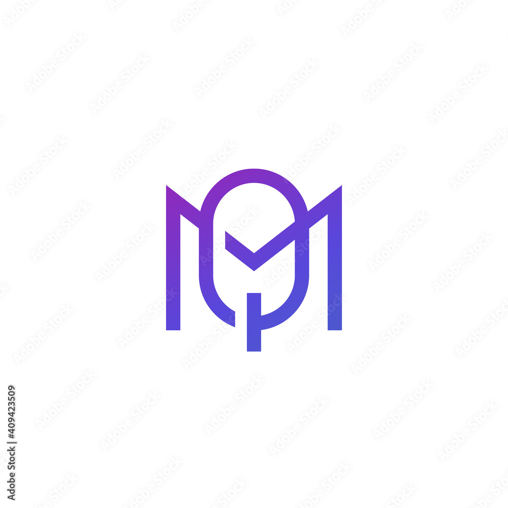 MQ letters logo, monogram on white MQ letters logo, monogram on white