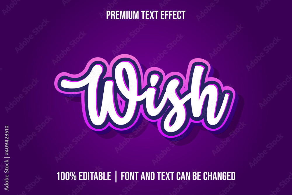 Wish Editable 3d Text Effect Templates