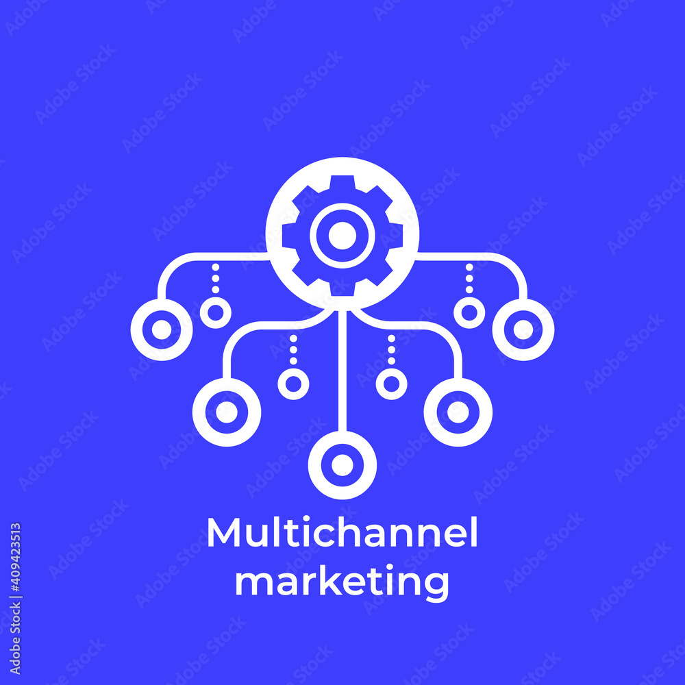 Multichannel marketing icon for web