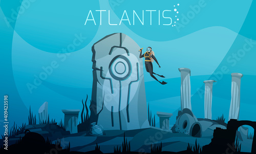 Atlantis On Ocean Bottom