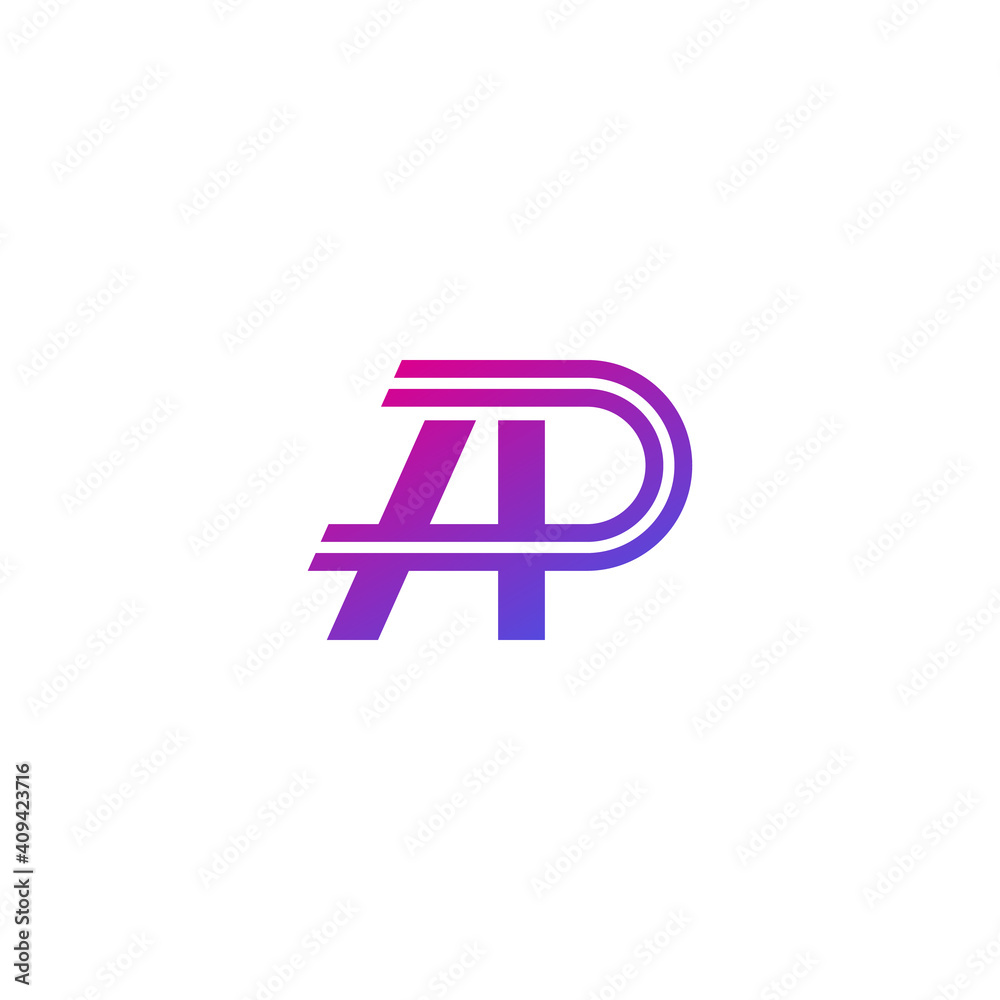 Obraz premium AP letters, vector monogram, logo design