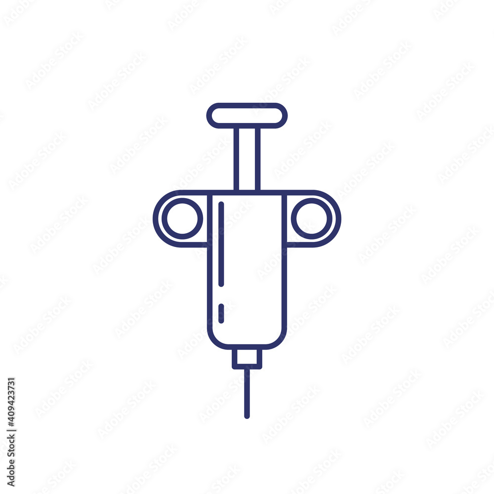 biopsy line icon on white biopsy line icon on white