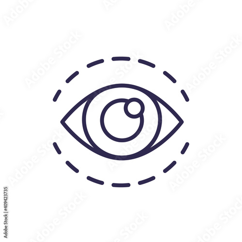 blepharoplasty line icon on white