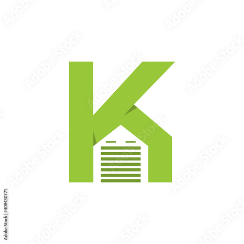 Letter K garage door logo