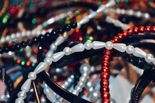 red and blue beads