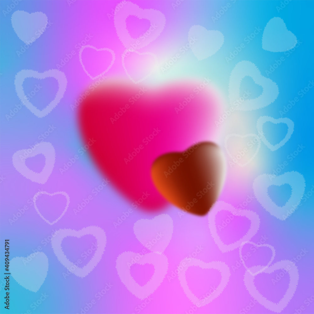 Hearts. Romantic background 