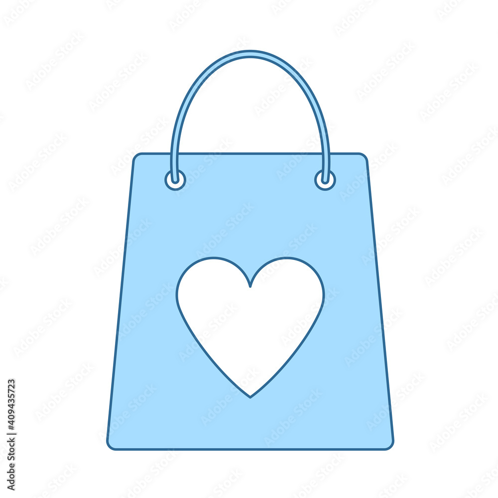 Shopping Bag With Heart Icon Shopping Bag With Heart Icon