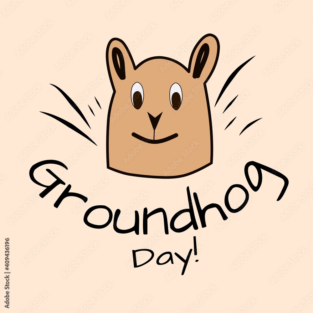 Fototapeta premium Happy Groundhog Day