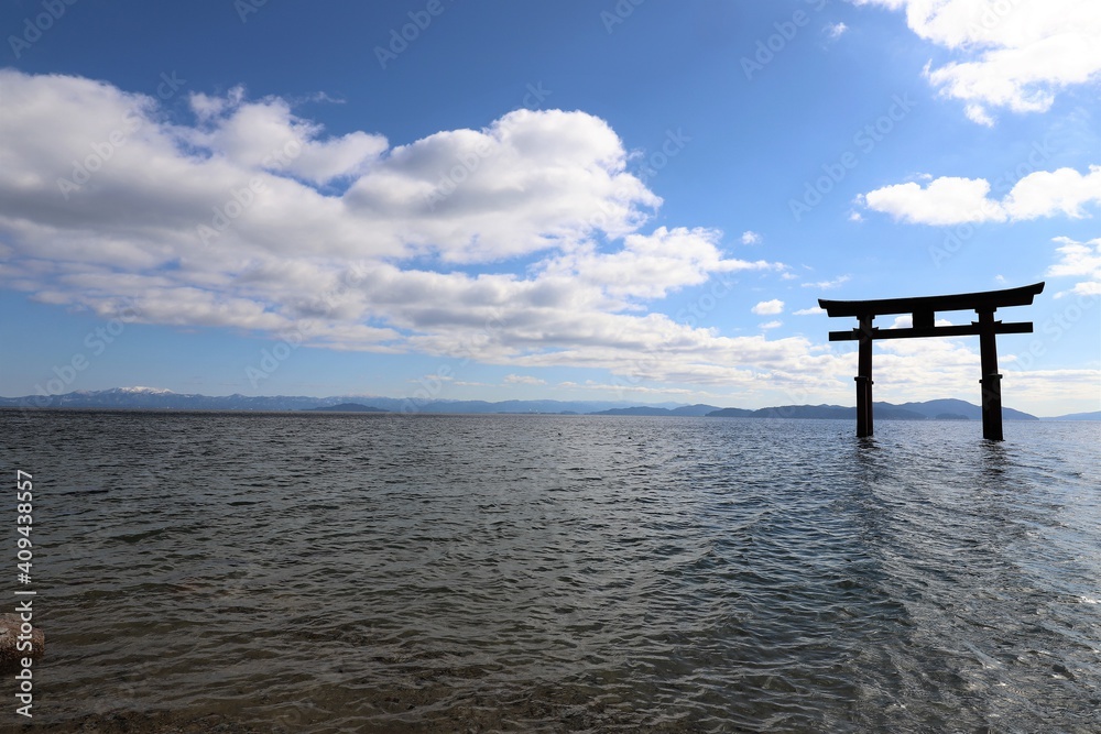 琵琶湖　白髭神社