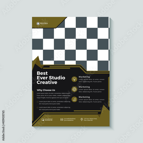Corporate Business flyer template vector design with Graphic Elements, poster and banners, and leaflets.