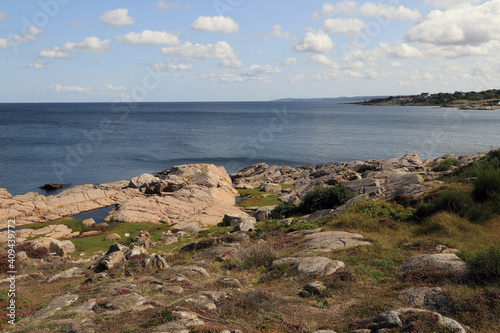 coast on the island of Bornholm in the Baltic Sea, traveling around Europe, Holidays on the island, amazing places in Europe