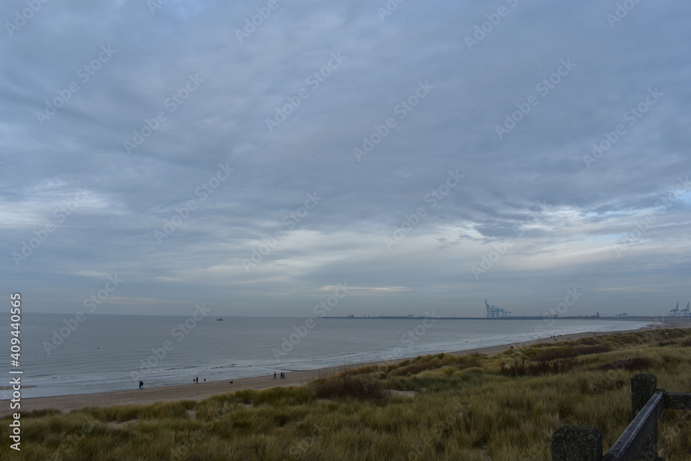 Strandpromenade in Belgien