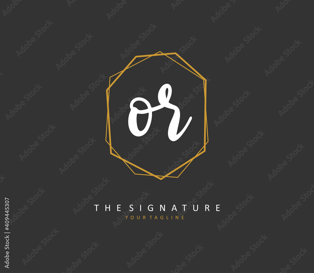 OR Initial letter handwriting and signature logo. A concept handwriting initial logo with template element. OR Initial letter handwriting and signature logo. A concept handwriting initial logo with template element.
