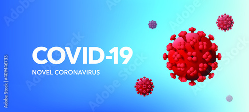 Coronavirus vector. Covid-19 coronavirus or 2019 ncov 3d illustration. Vector illustration Background.
