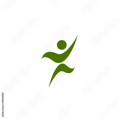 Symbol of healthy human health care  vector logo.