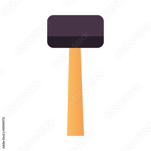 gavel construction and renovation tool icon, home repair concept