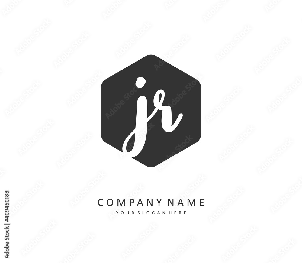 JR Initial letter handwriting and signature logo. A concept handwriting initial logo with template element. JR Initial letter handwriting and signature logo. A concept handwriting initial logo with template element.