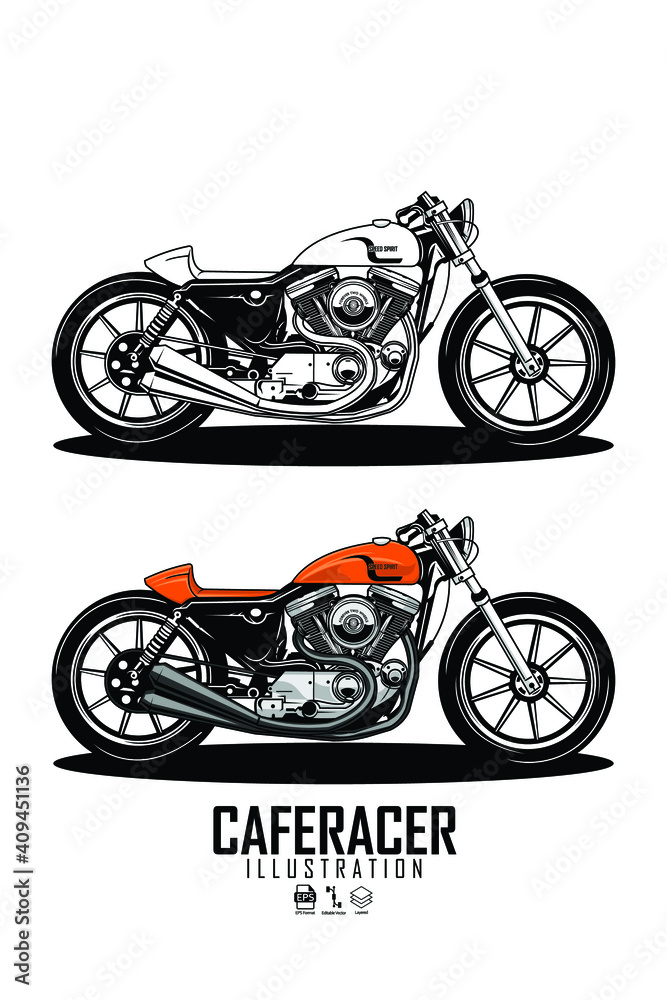 Fototapeta premium CAFERACER ILLUSTRATION 3