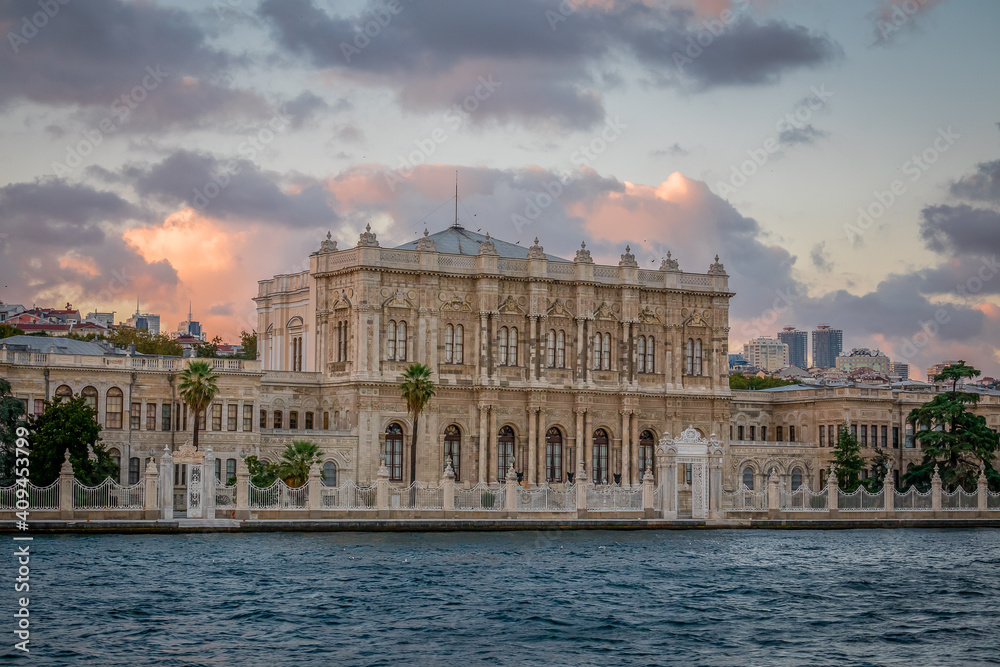 The Dolmabahce Palace on the banks of the Bosphorus, Istanbul, Turkey