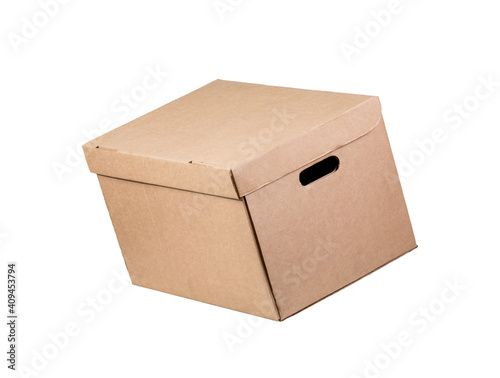 box made of beefed cardboard with bottle cap