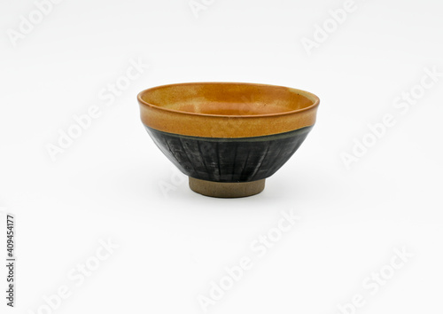 classic serving bowls with designs with isolated white back ground full depth of field