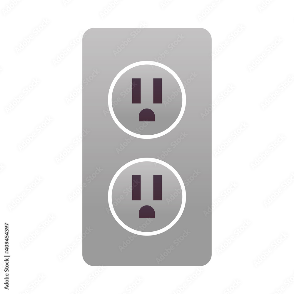 double socket construction and renovation tool icon, home repair concept double socket construction and renovation tool icon, home repair concept