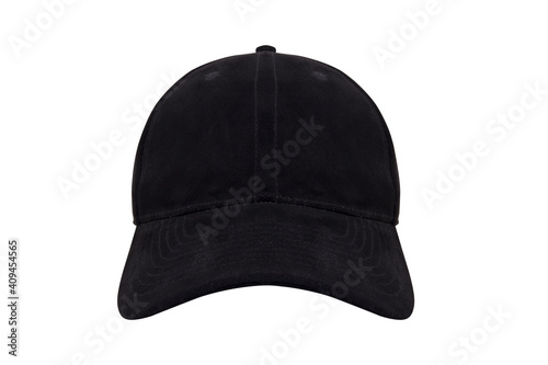 black blank modern cap isolated on white background