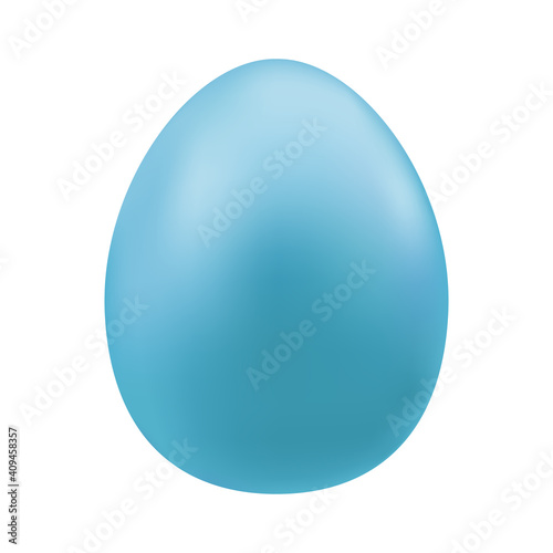 Vector volume blue egg. Symbol of the Easter holiday
