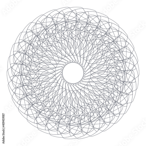 Vector Guilloche elements for certificate or diploma and currency design
