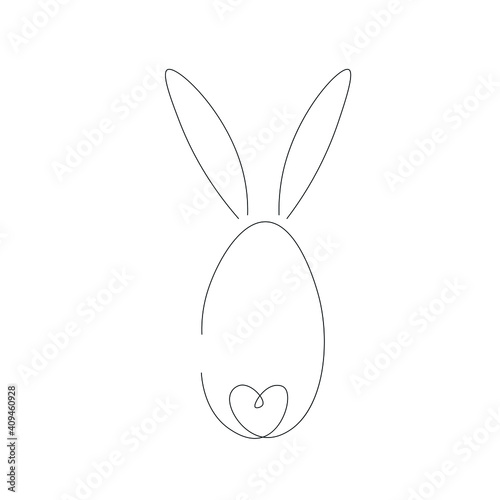 Easter egg bunny icon vector illustration