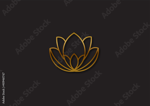 Geometric Luxury logo template gold color modern  minimalis design