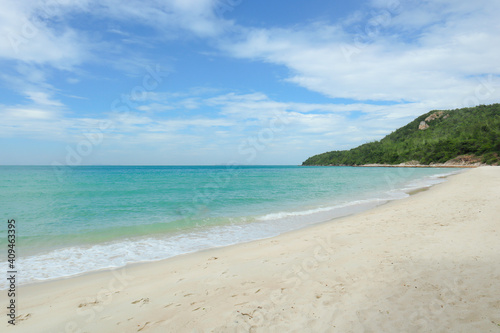 blue sea and the beach in Thailand sea landscape.