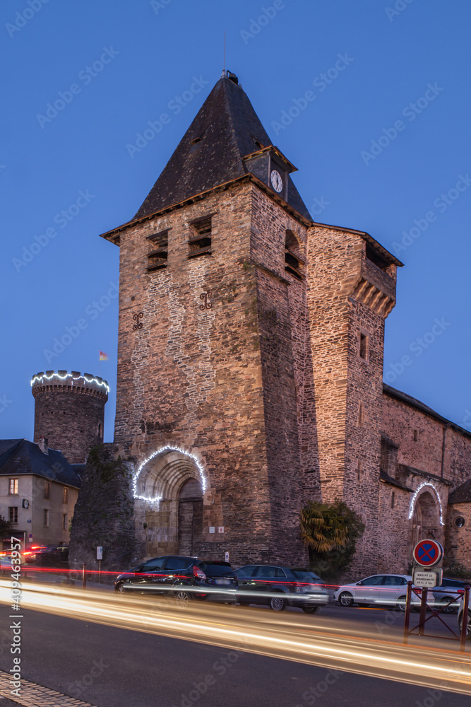 Allassac (Corrèze, France) - Illuminations nocturnes pour les fêtes de Noël

