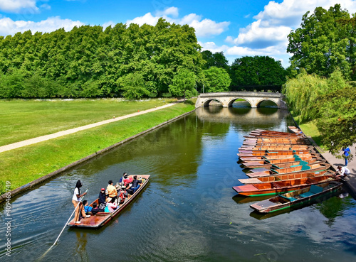 Φωτογραφία Punts on the River Cam at Cambridge, England