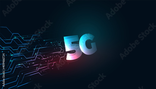 superfast high speed 5th generation 5g technology concept