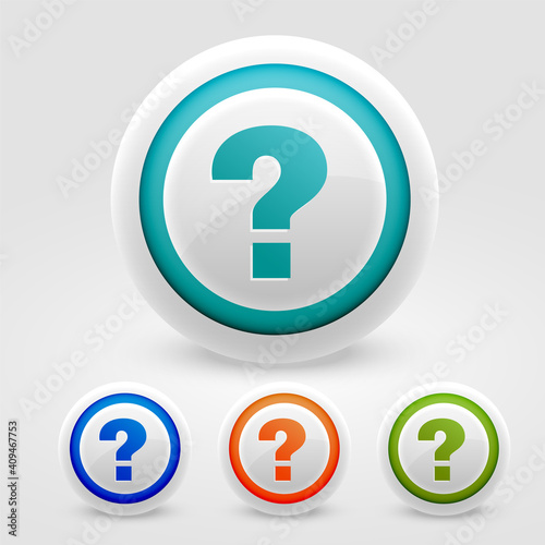 question mark buttons for help and support web purpose