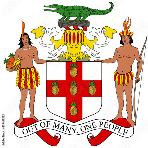 Coat of arms of Jamaica is an island country situated in the Caribbean Sea